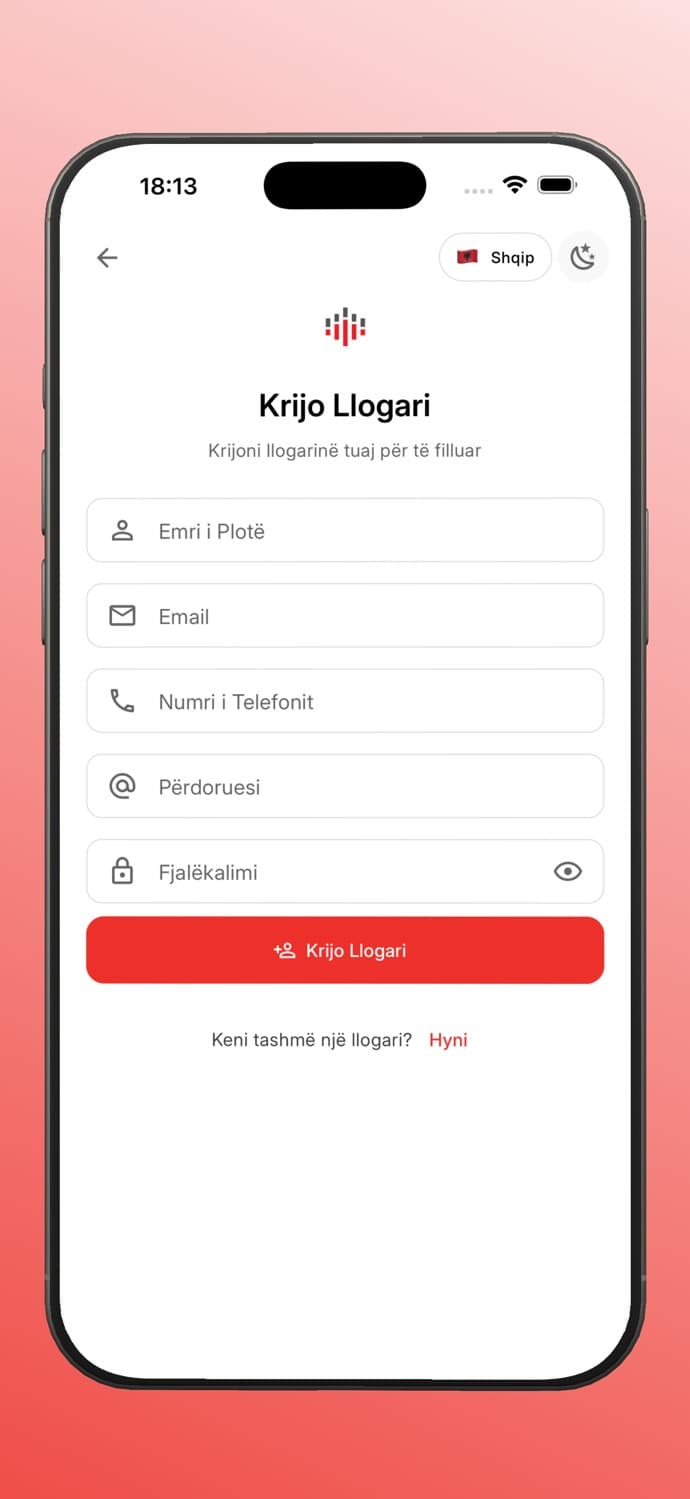 Baresha Client screen from the App Store