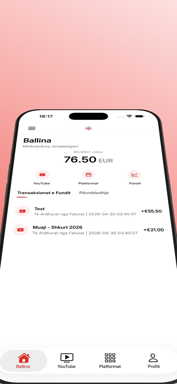 Baresha Client screen from the App Store
