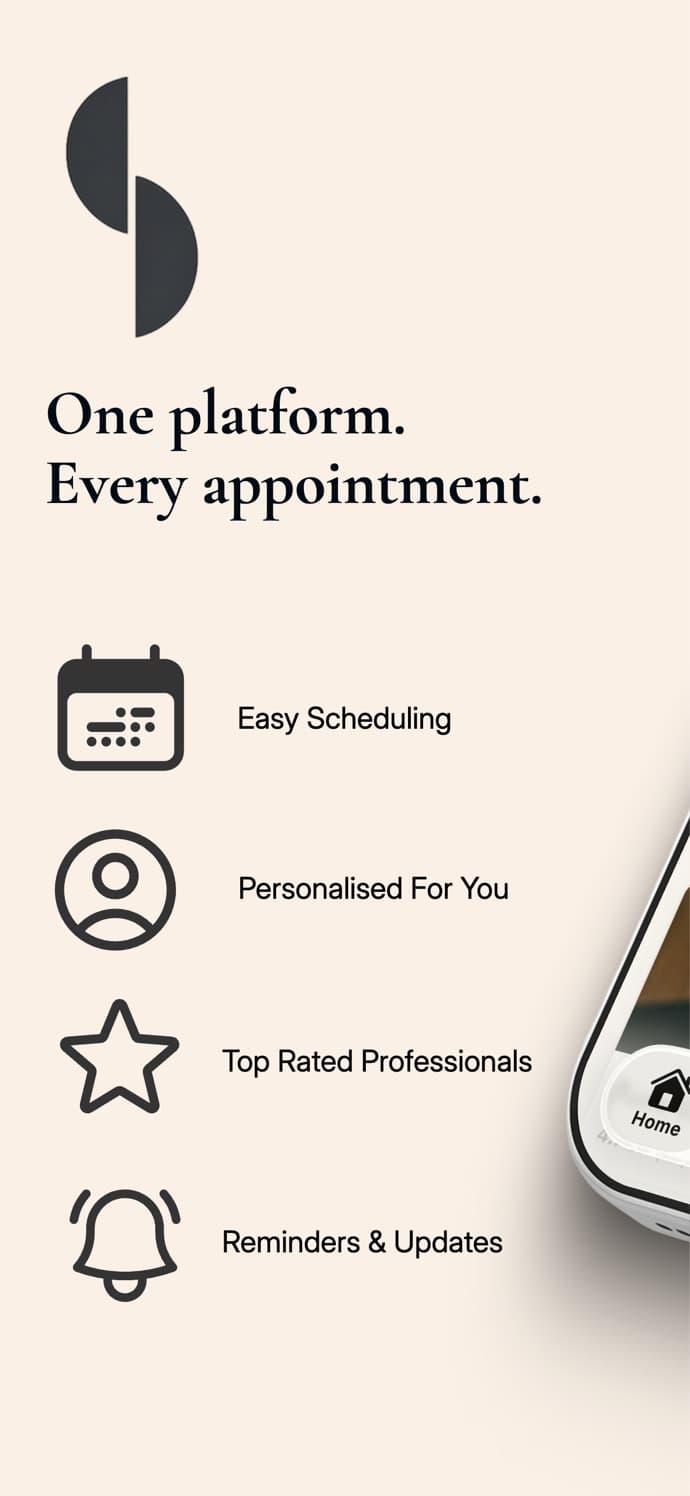 Salonza screen from the App Store