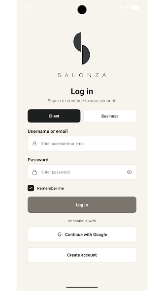 Salonza screen from Google Play
